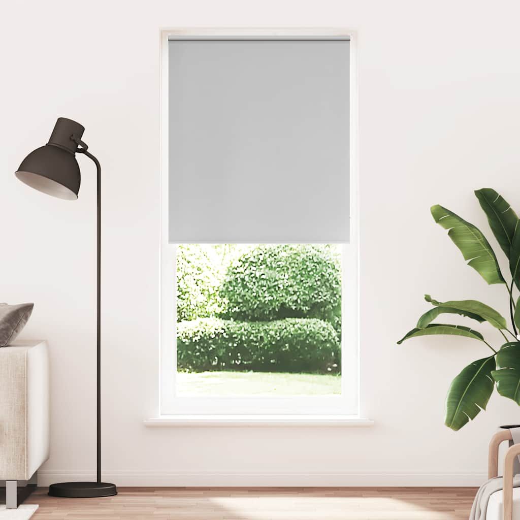 Tenda a rullo oscurante 124,4x230 cm Tessuto Larghezza 120 cm grigio vidaXL