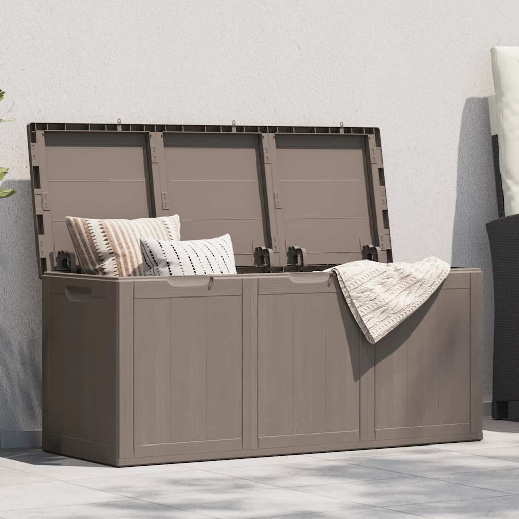 Baule da Giardino 270 L Marrone Aspetto legno in PP vidaXL