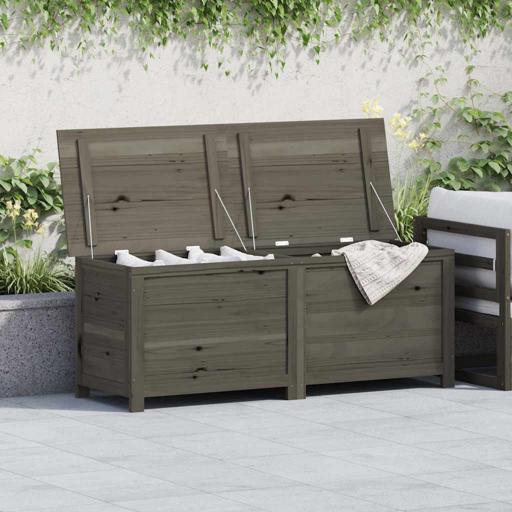 Scatola Cuscini Antracite 150x50x56 cm Legno Massello di Abete vidaXL