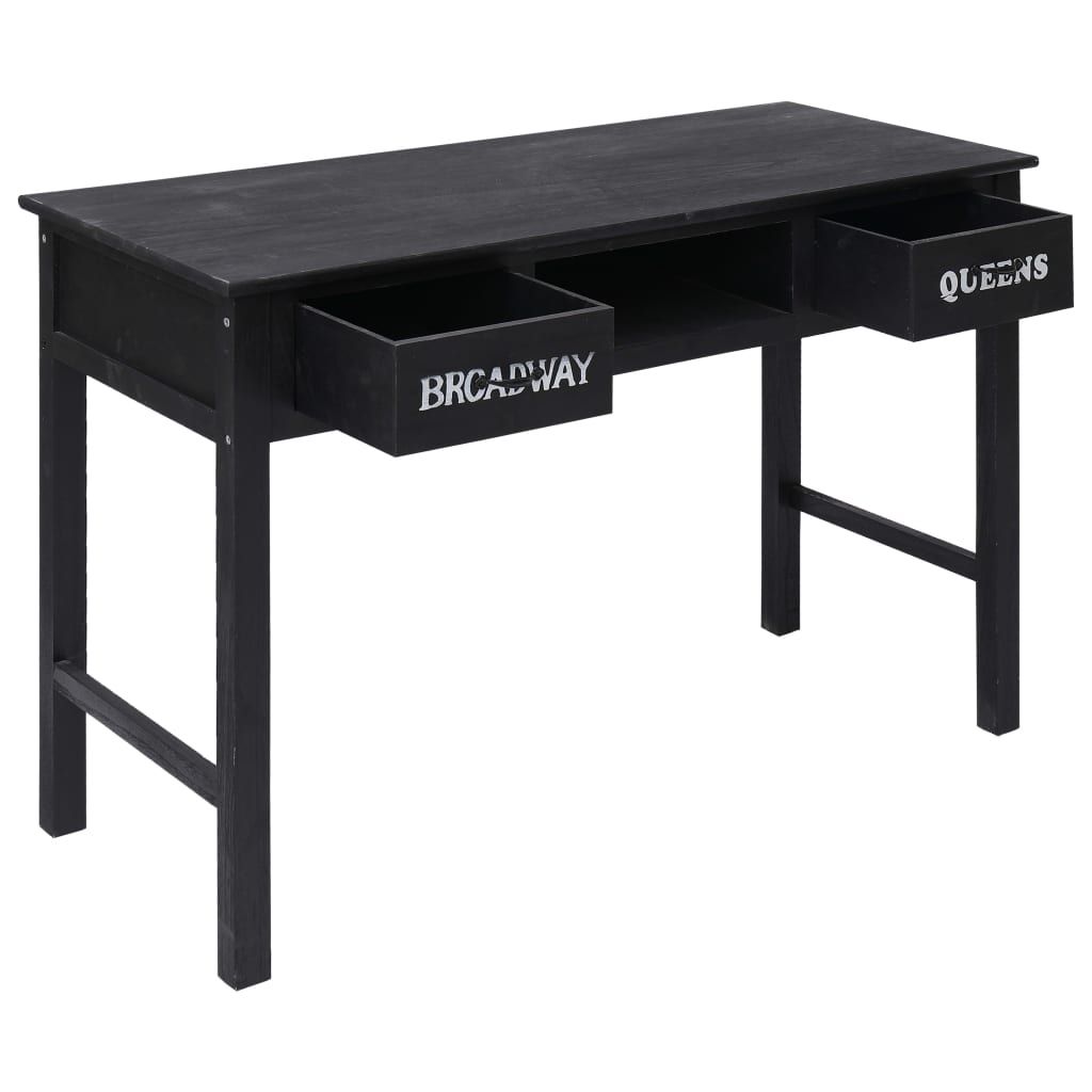 Tavolo Consolle Nero 110x45x76 cm in Legno vidaXL