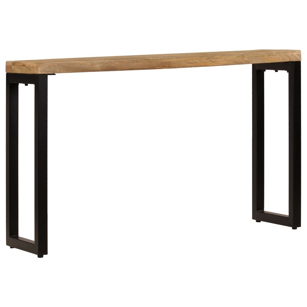 Tavolo Consolle 120x35x76 cm Legno Massello di Mango e Acciaio vidaXL