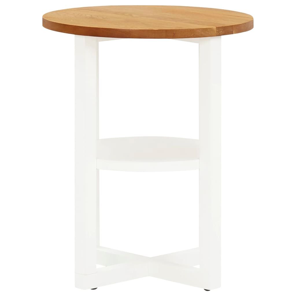 Tavolino per Lampada 40x50 cm in Legno Massello di Rovere vidaXL