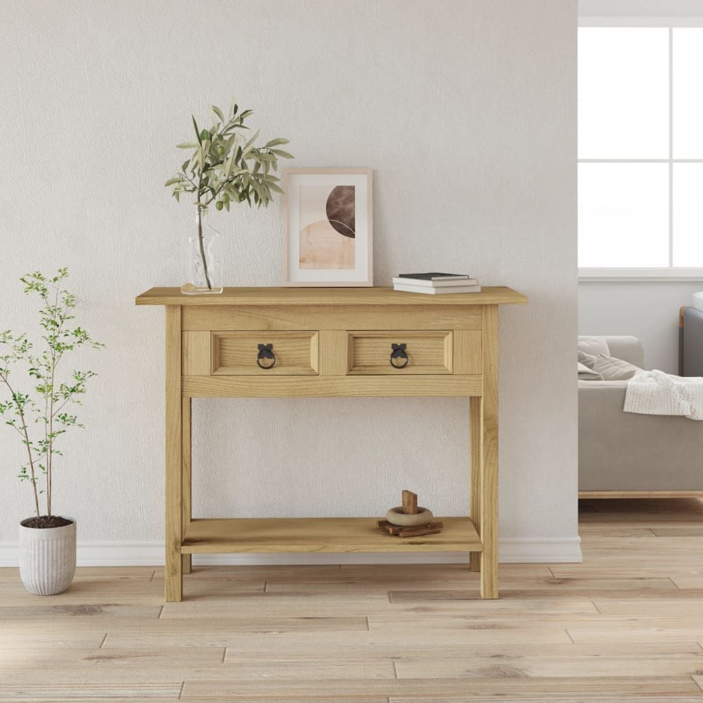 Tavolo Console in Pino Messicano Corona Range 93x34,5x73 cm vidaXL