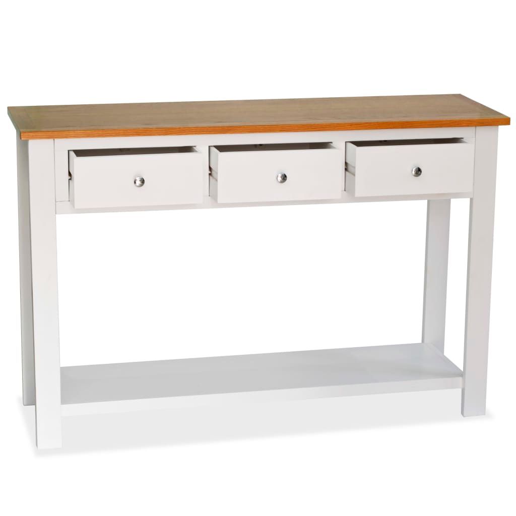 Tavolo Consolle 118x35x77 cm in Massello di Rovere vidaXL