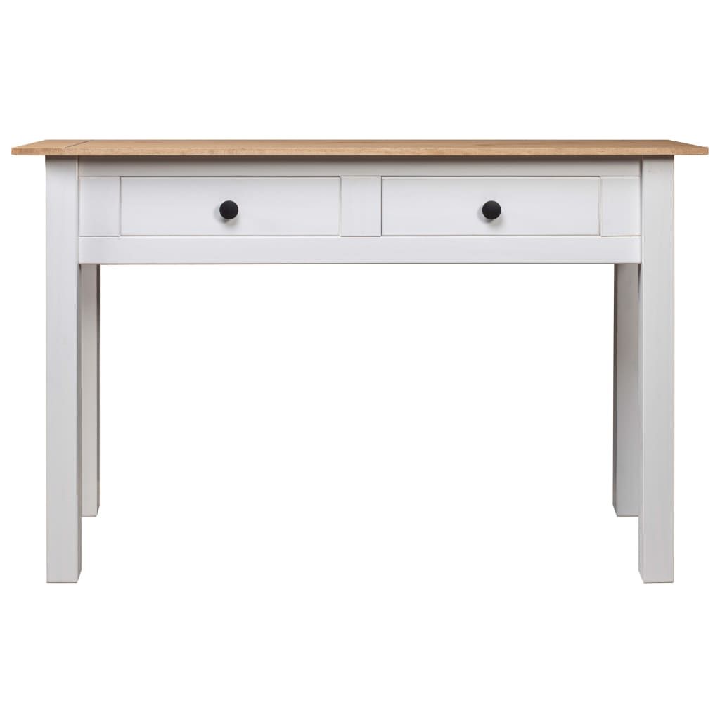 Tavolo Consolle Bianco 110x40x72 cm Legno Massello Pino Panama vidaXL