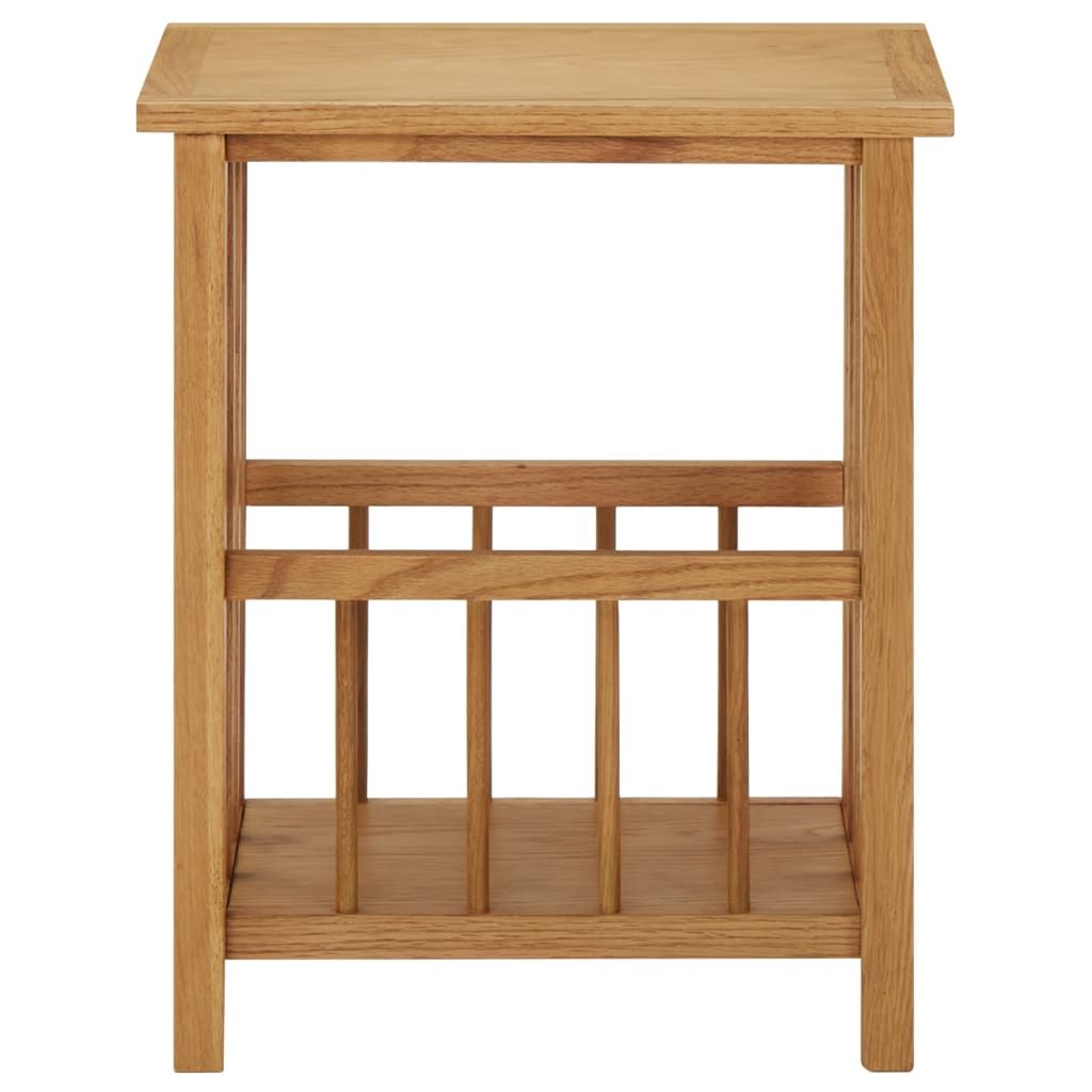 Tavolino con Portariviste 45x35x55 cm Massello di Rovere vidaXL