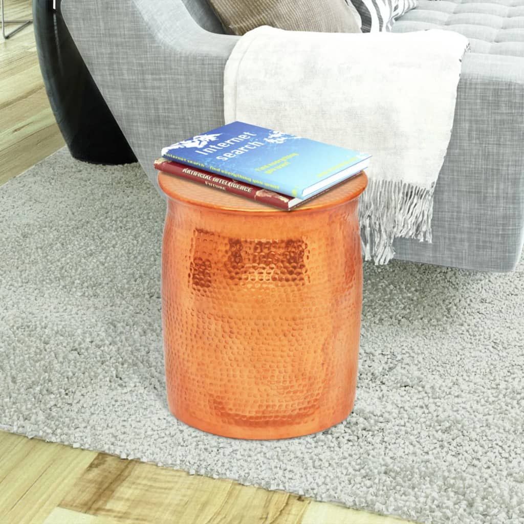 Sgabello/Tavolino Laterale Alluminio Battuto Colore Ottone/Rame vidaXL