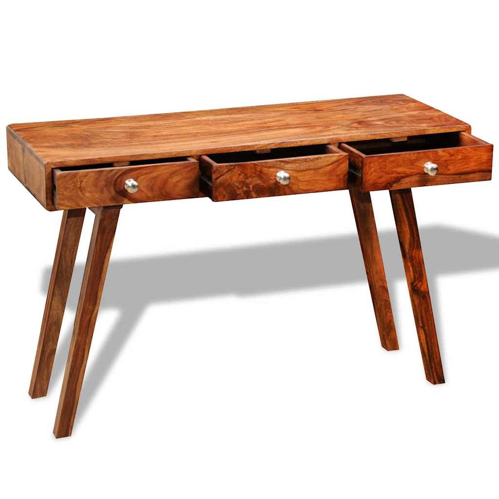 Tavolo Consolle con 3 Cassetti 76 cm Legno Massello di Acacia vidaXL