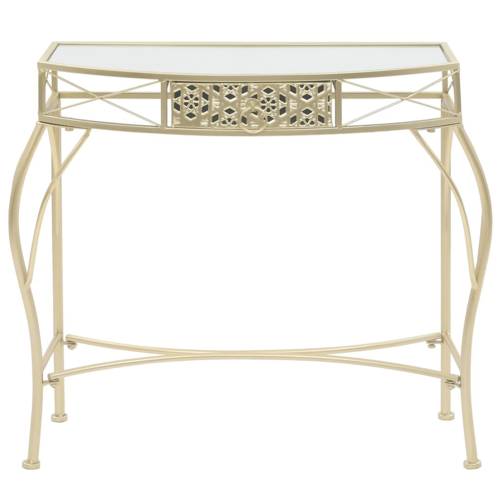 Tavolino Laterale in Stile Francese in Metallo 82x39x76 cm Oro vidaXL