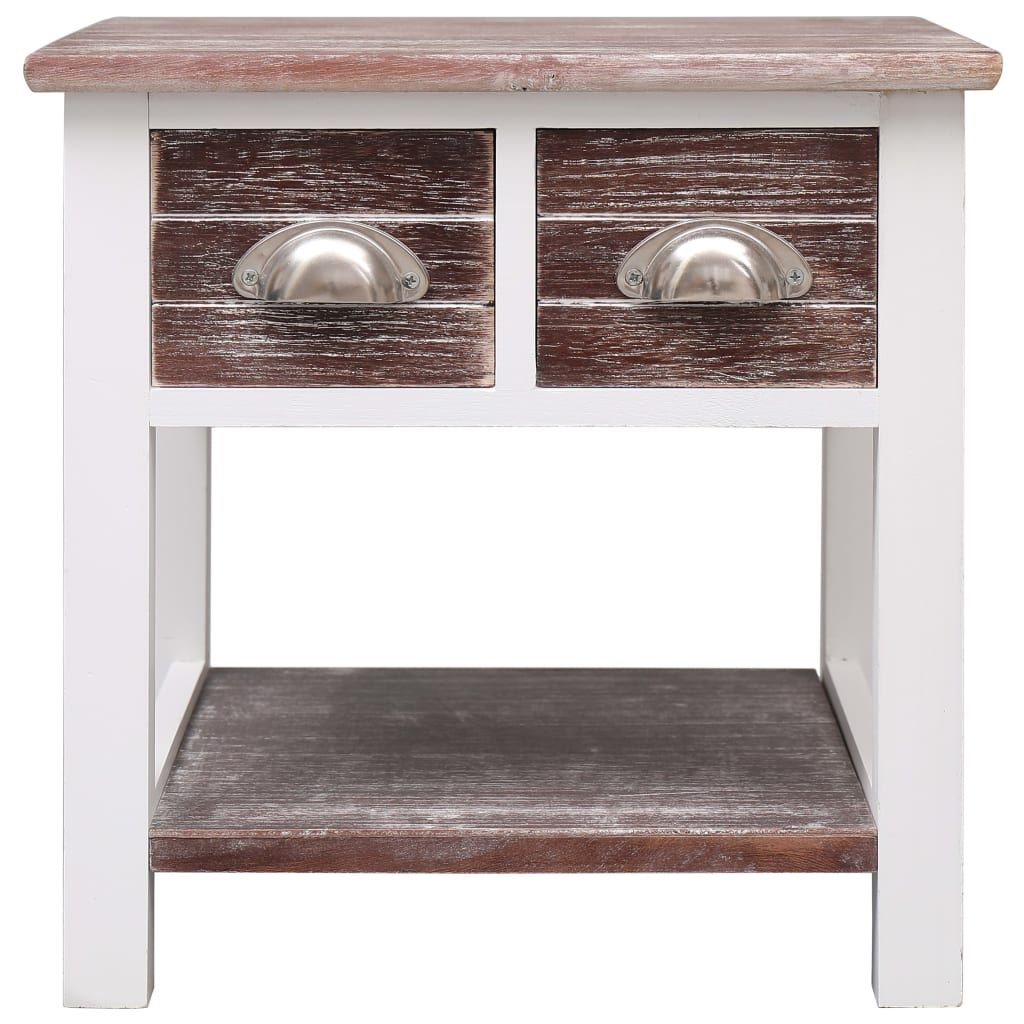 Tavolino Laterale Marrone 40x40x40 cm in Legno di Paulownia vidaXL