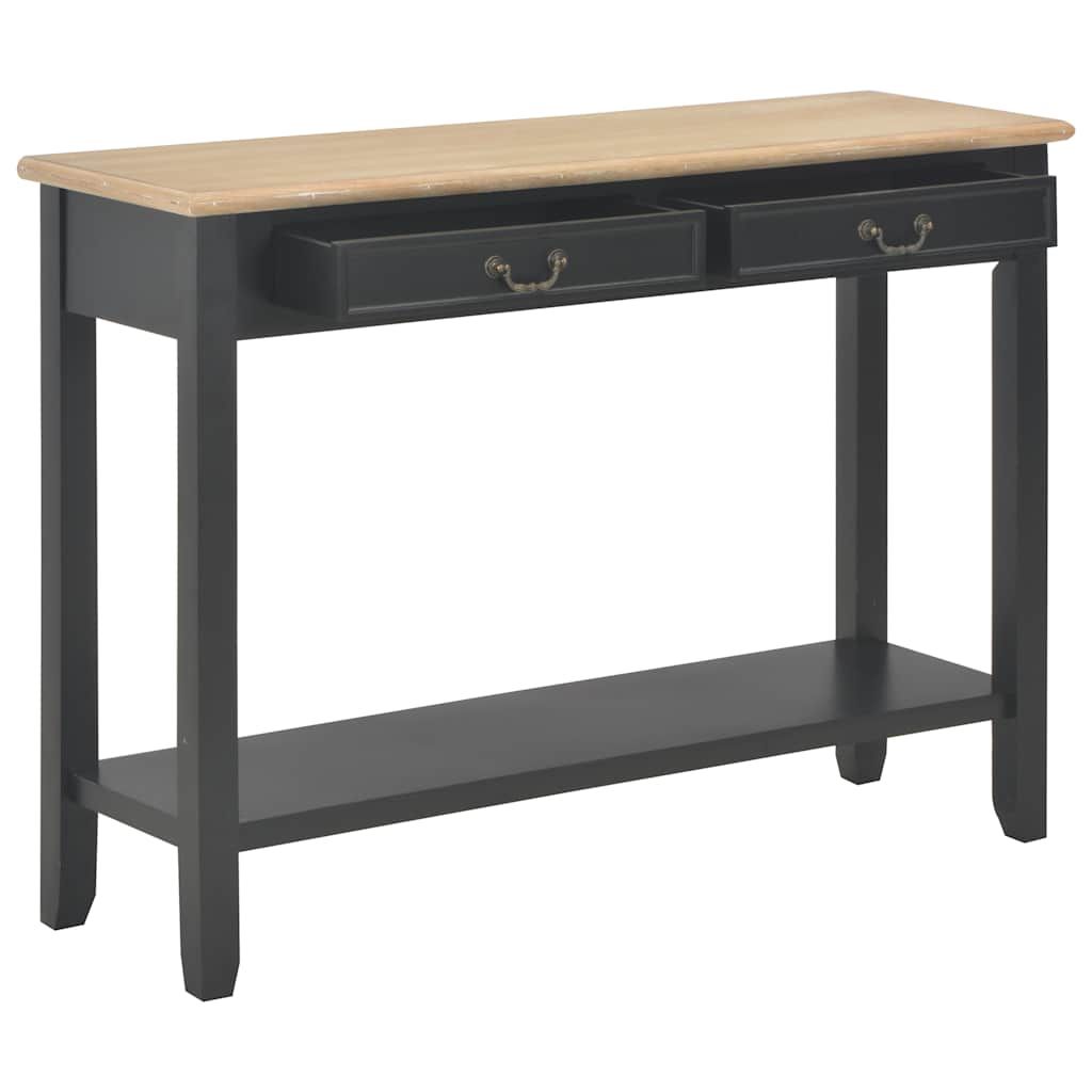 Tavolo Consolle Nero 110x35x80 cm in Legno vidaXL
