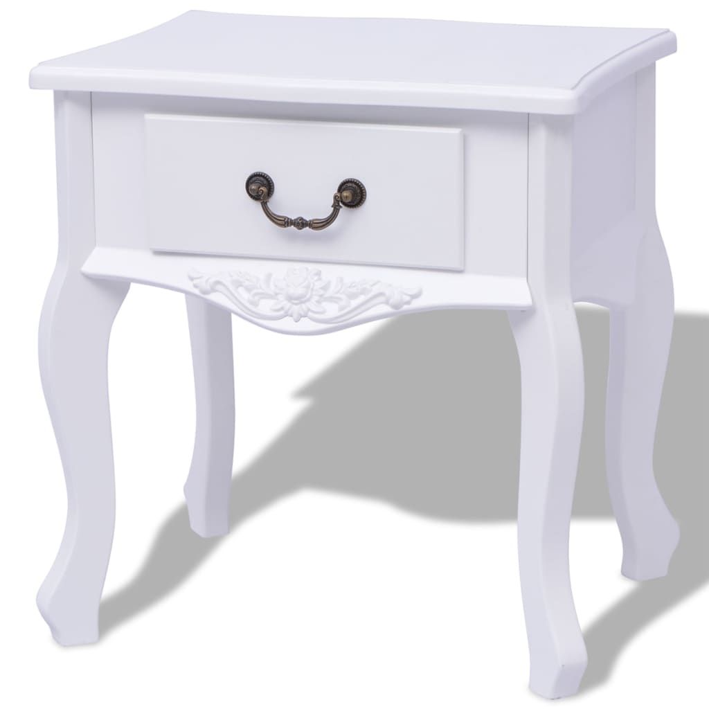 Armadietti da letto 2 pezzi MDF Bianco vidaXL