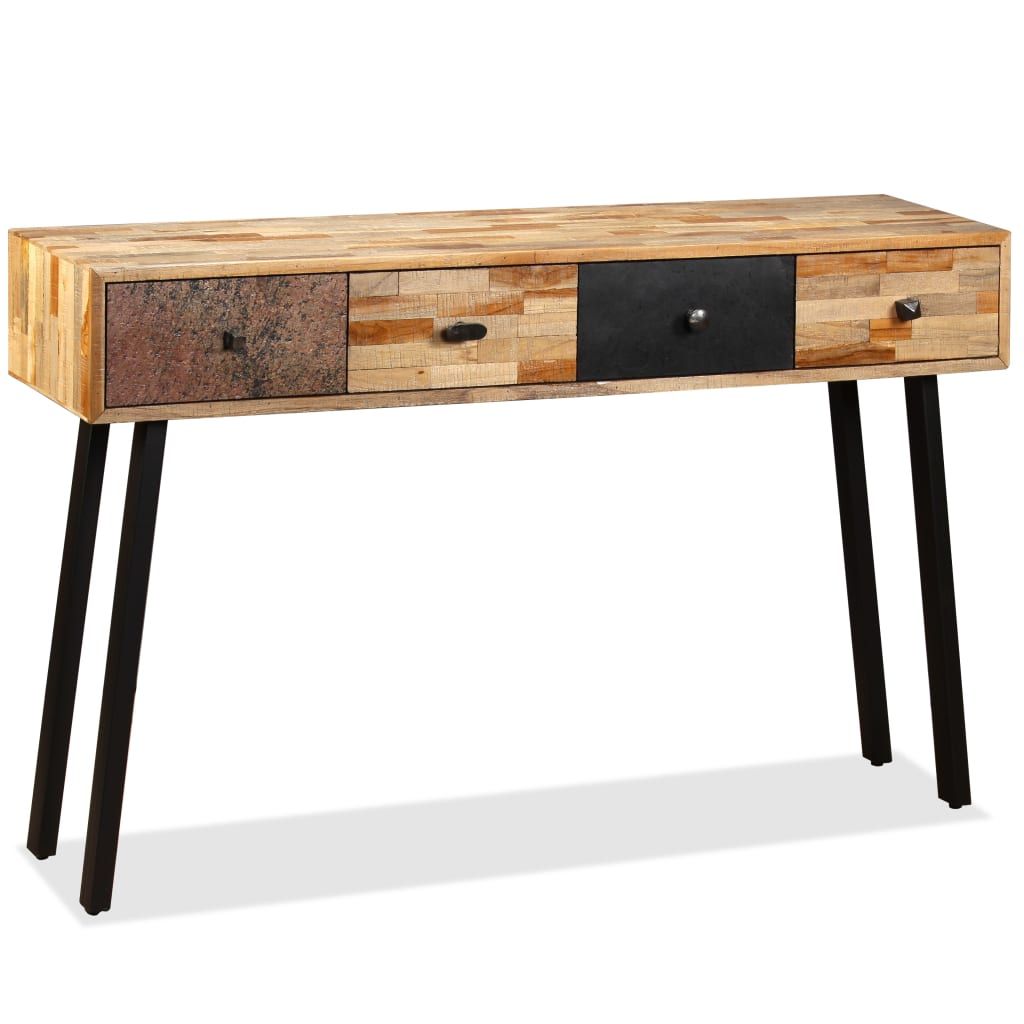 Tavolo Consolle in Legno Massello di Teak 120x30x76 cm vidaXL