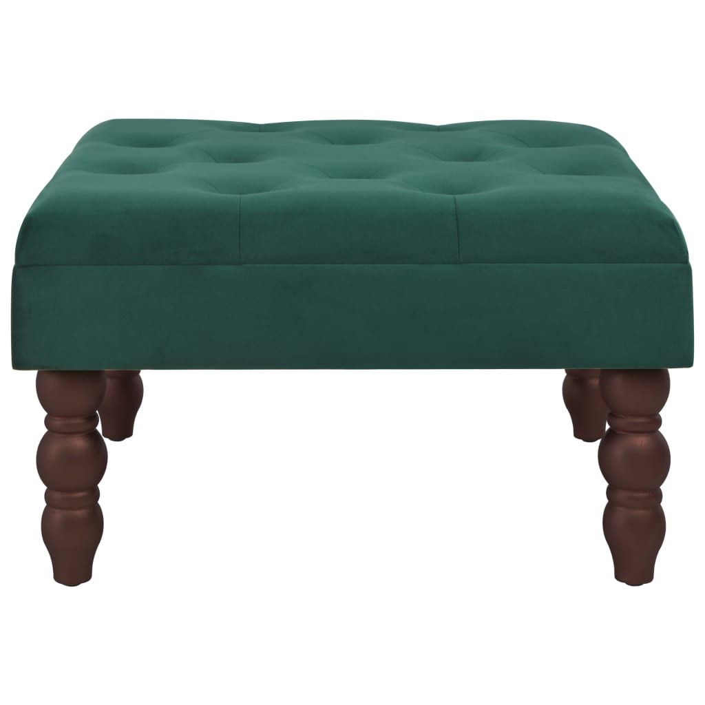 Sgabello Verde Scuro 60x60x36 cm in Velluto vidaXL