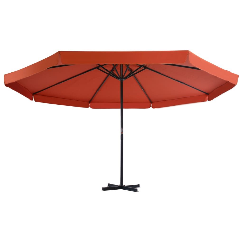 Ombrellone da Giardino con Base Portatile Terracotta vidaXL