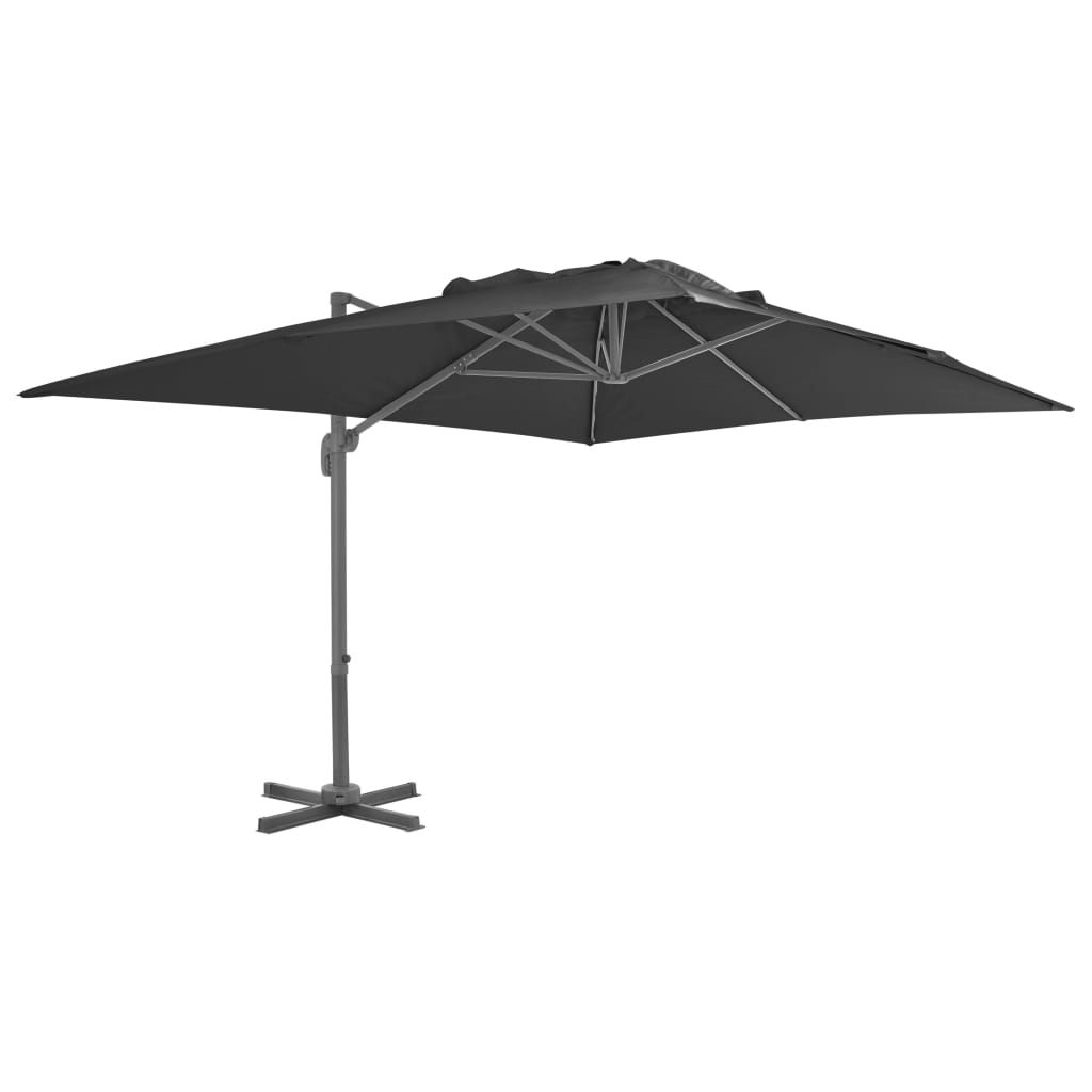 Parasole da Giardino con Base Portatile Antracite vidaXL