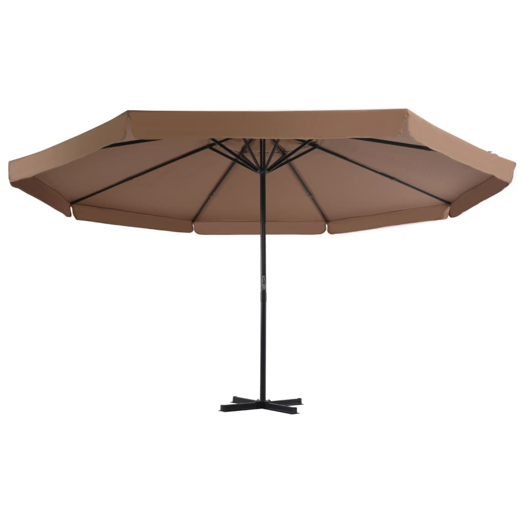 Ombrellone da Giardino con Base Portatile Tortora vidaXL