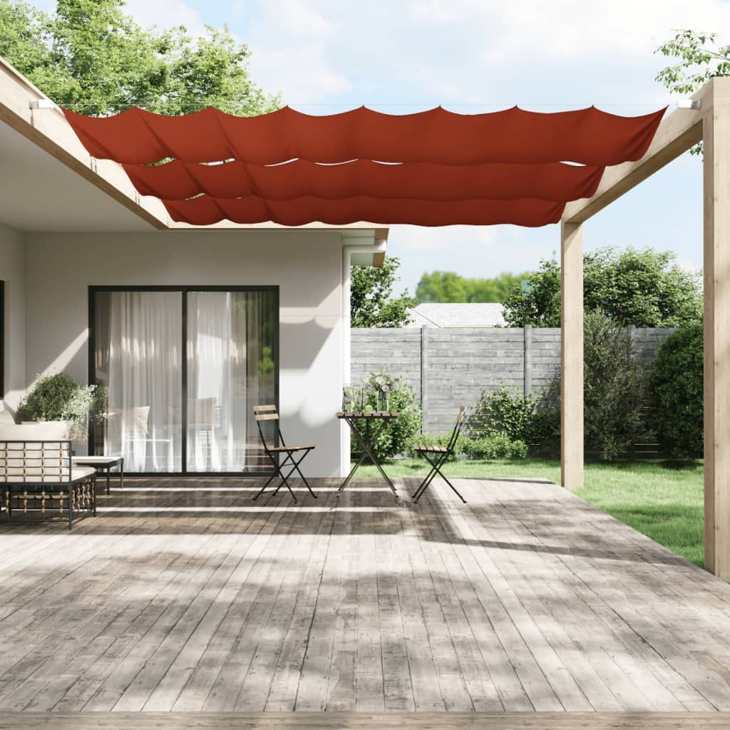 Paravento Verticale Terracotta 140x420 cm in Tessuto Oxford vidaXL