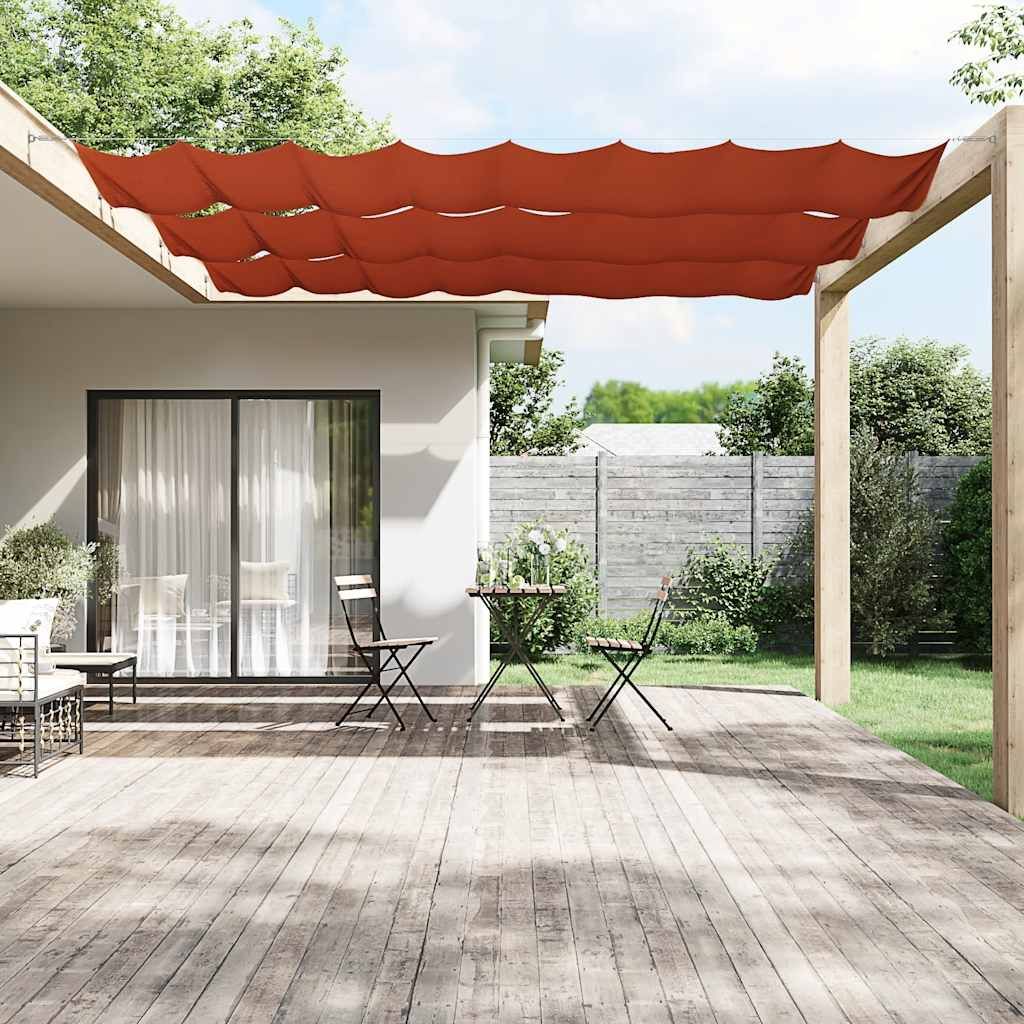 Paravento Verticale Terracotta 100x1000 cm in Tessuto Oxford vidaXL