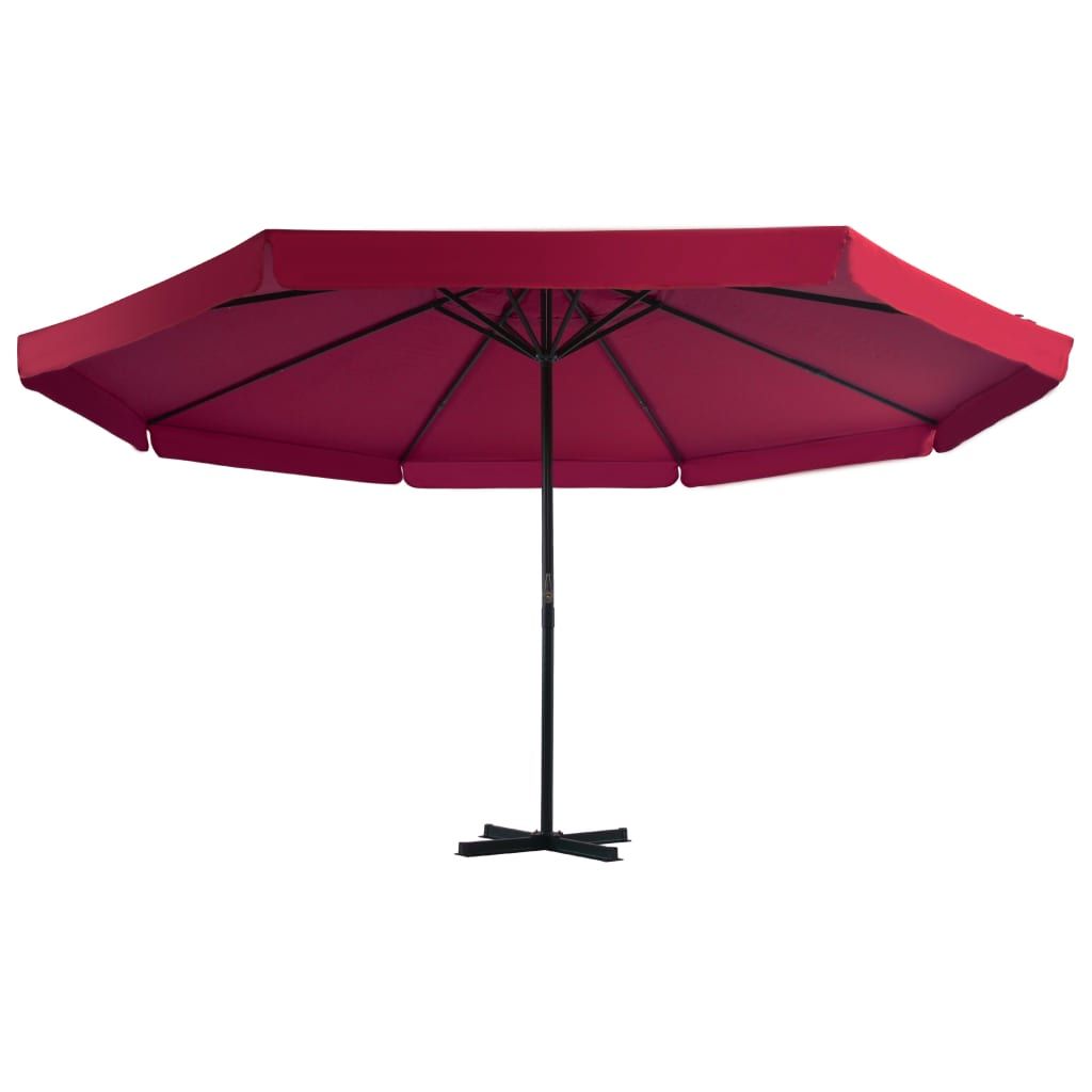 Ombrellone da Giardino con Base Portatile Rosso vidaXL