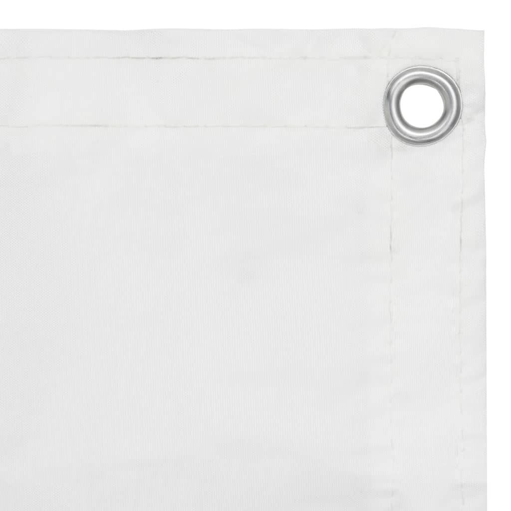 Paravento Balcone Bianco 75x500 cm in Tessuto Oxford vidaXL