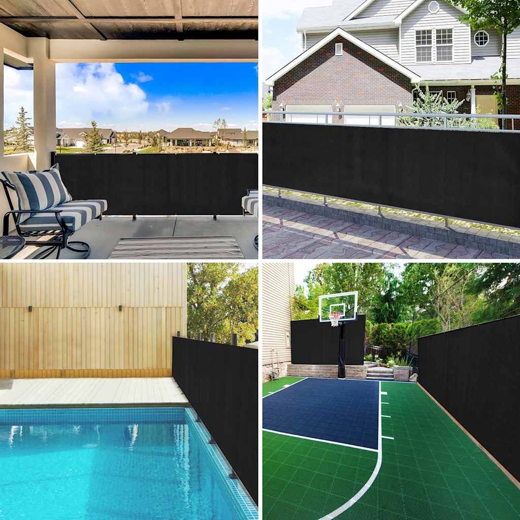 Rete per Privacy Nera 1,5x50 m in HDPE 75 g/m² vidaXL