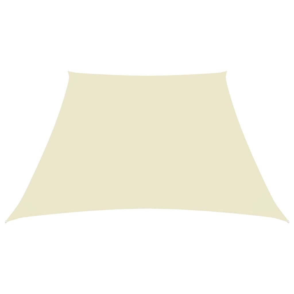 Parasole a Vela in Tela Oxford a Trapezio 2/4x3 m Crema vidaXL