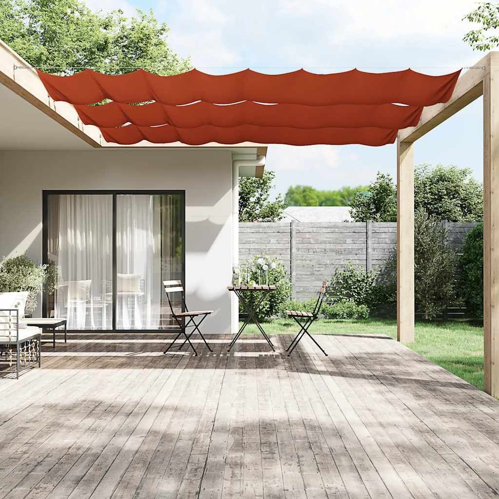 Paravento Verticale Terracotta 140x600 cm in Tessuto Oxford vidaXL