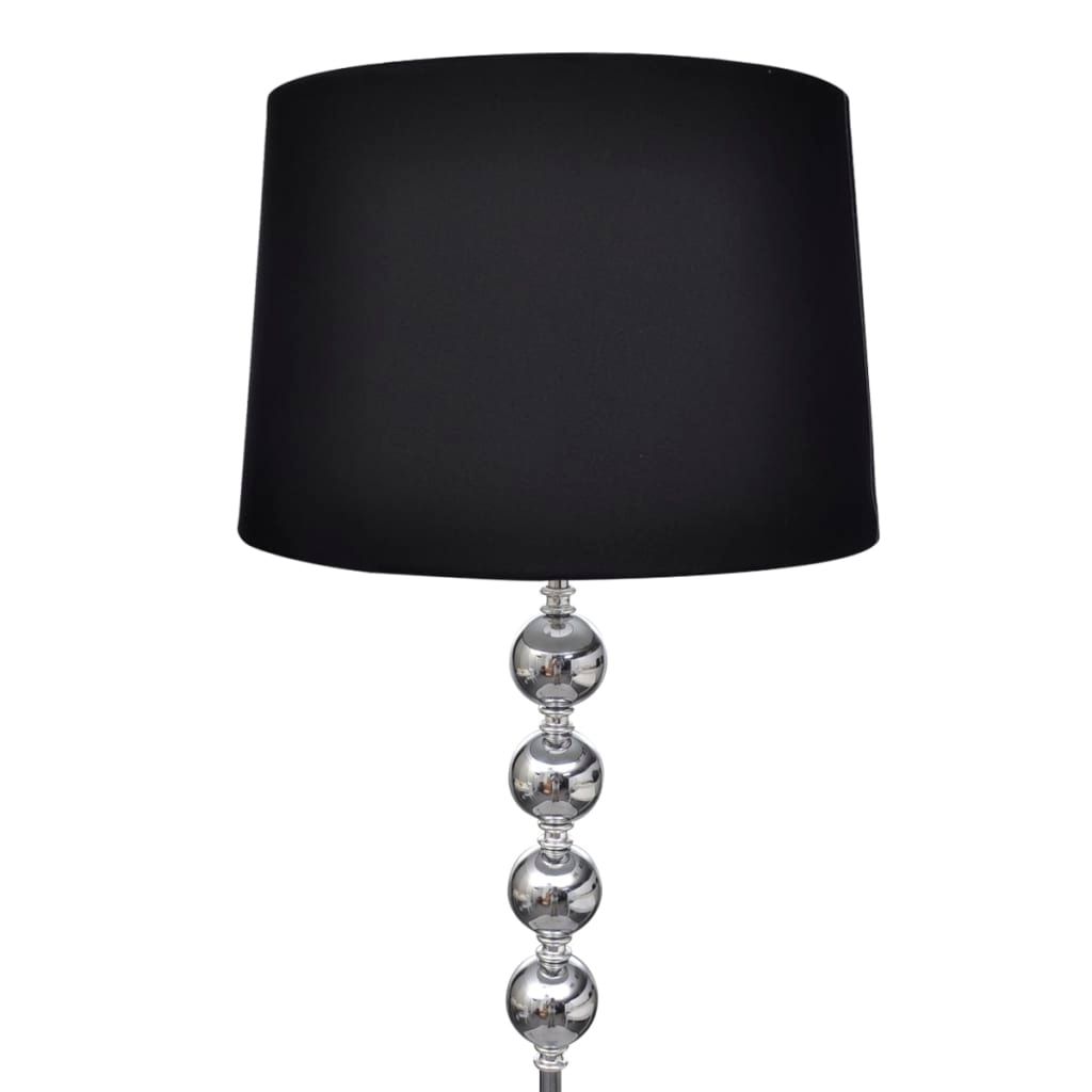 Lampada da Pavimento Supporto Alto Decorazione a 4 Sfere Nera vidaXL