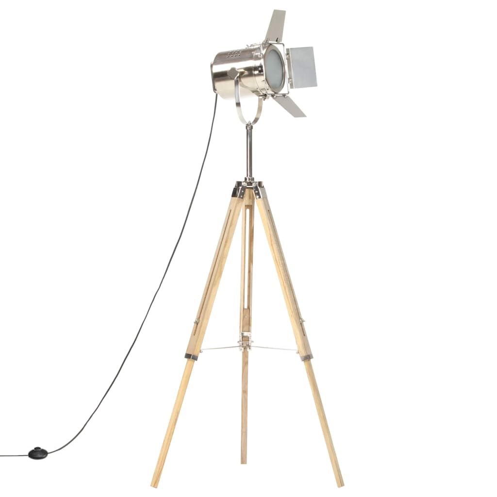Lampada da Terra a Treppiede Legno Massello di Mango 140 cm vidaXL