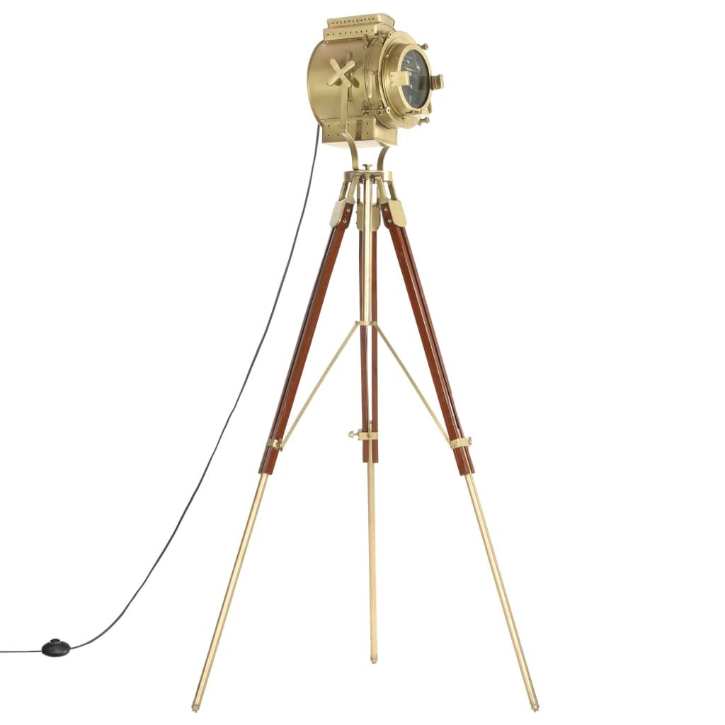 Lampada da Terra a Treppiede Legno Massello di Mango 193 cm vidaXL