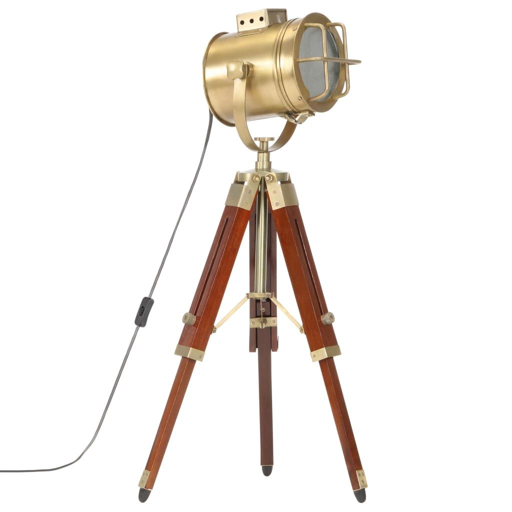 Lampada da Terra a Treppiede Legno Massello di Mango 69 cm vidaXL
