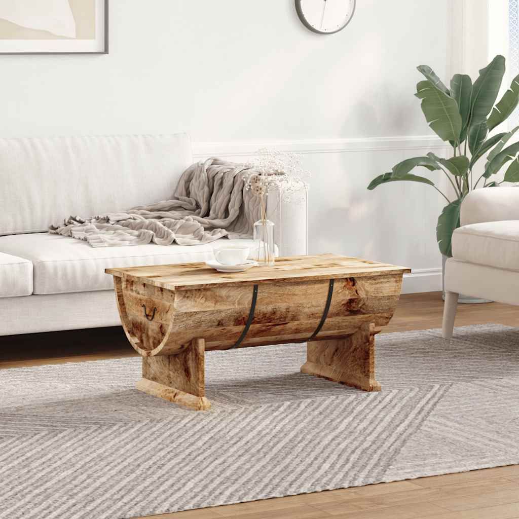 Tavolino da Salotto in Legno Massello di Mango 88x50x40 cm vidaXL