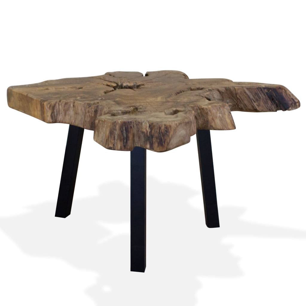Tavolino da Salotto in Legno di Teak Autentico 80x70x38 cm vidaXL