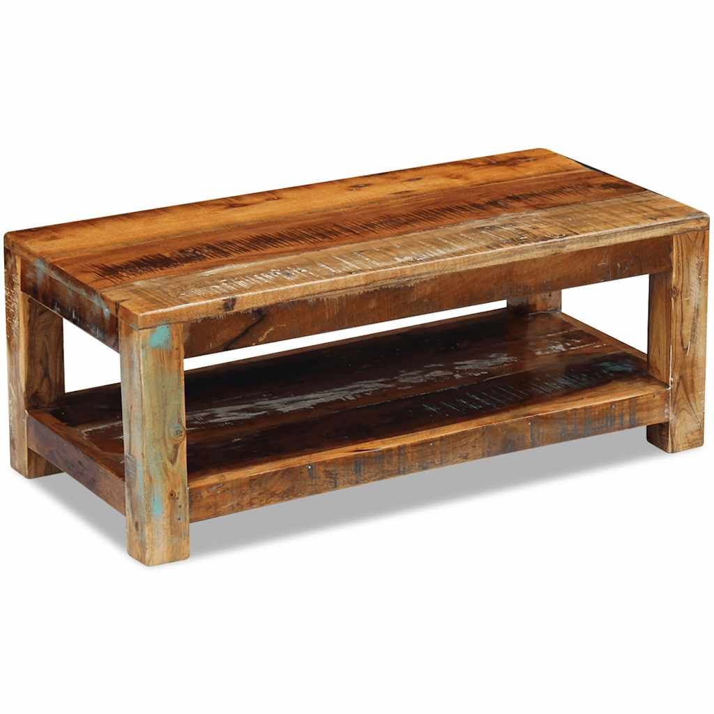 Tavolino da Caffè in Legno Massello di Recupero 90x45x35 cm vidaXL