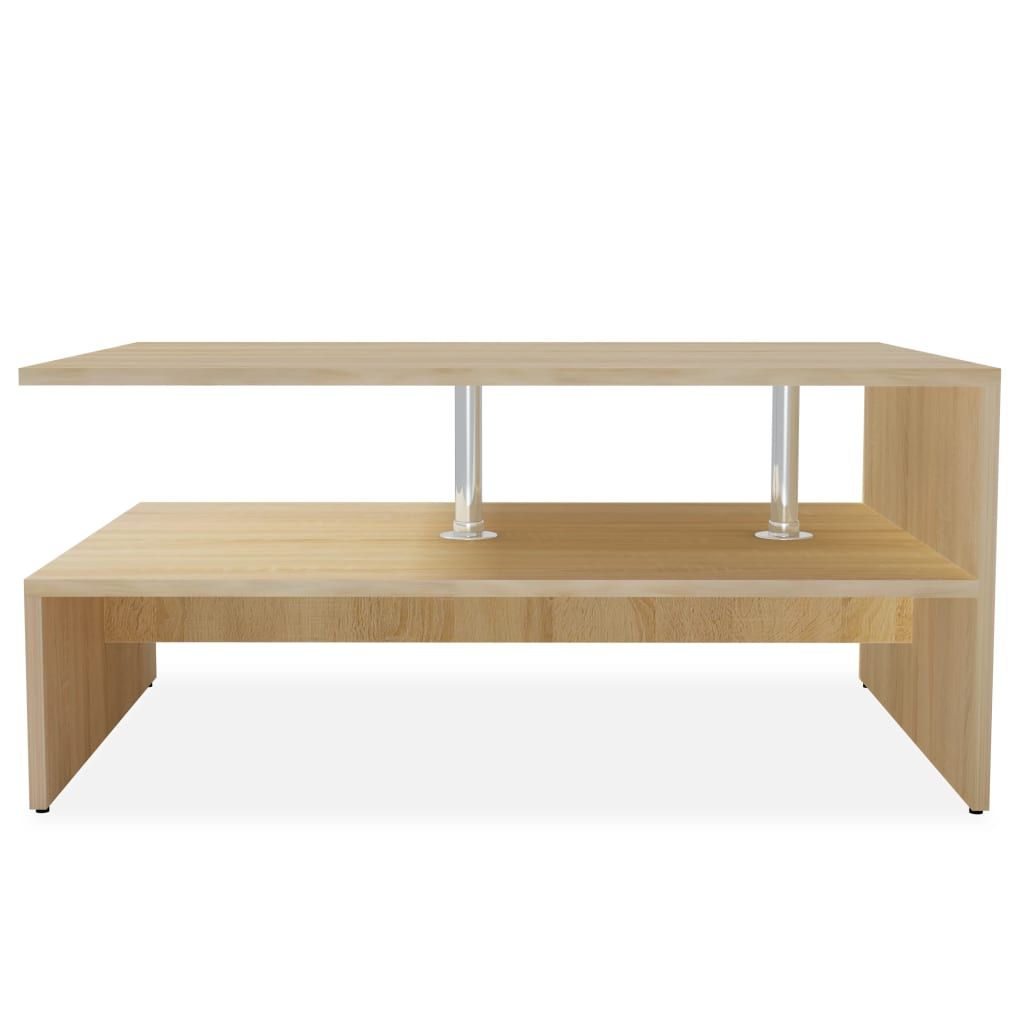 Tavolino da Salotto in Legno Multistrato 90x59x42 cm Rovere vidaXL