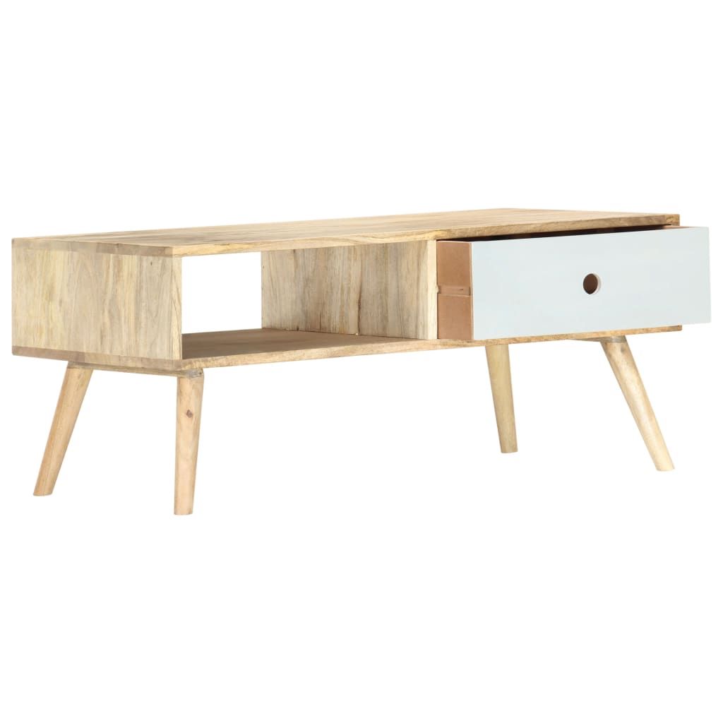 Tavolino da Salotto 90x50x40 cm in Legno Massello di Mango vidaXL