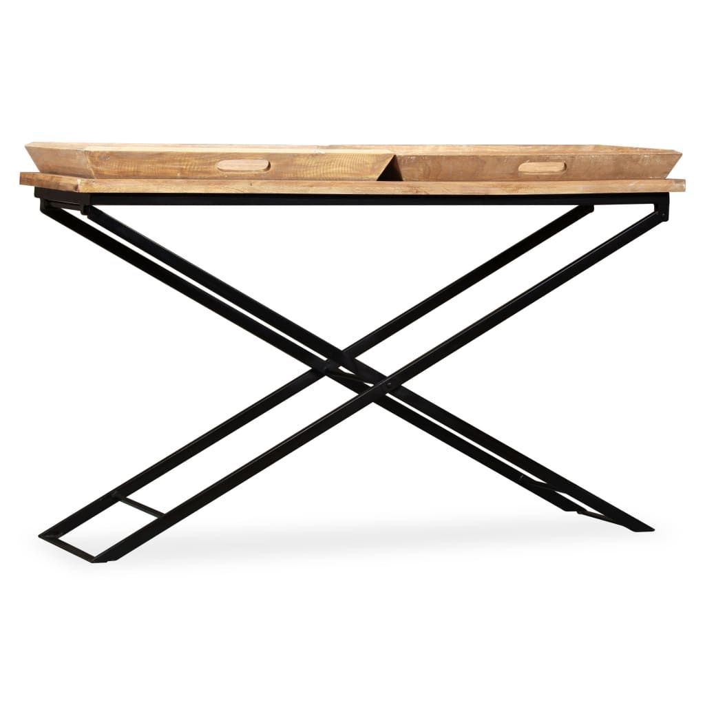 Tavolino Consolle in Legno Massello di Mango 130x40x80 cm vidaXL