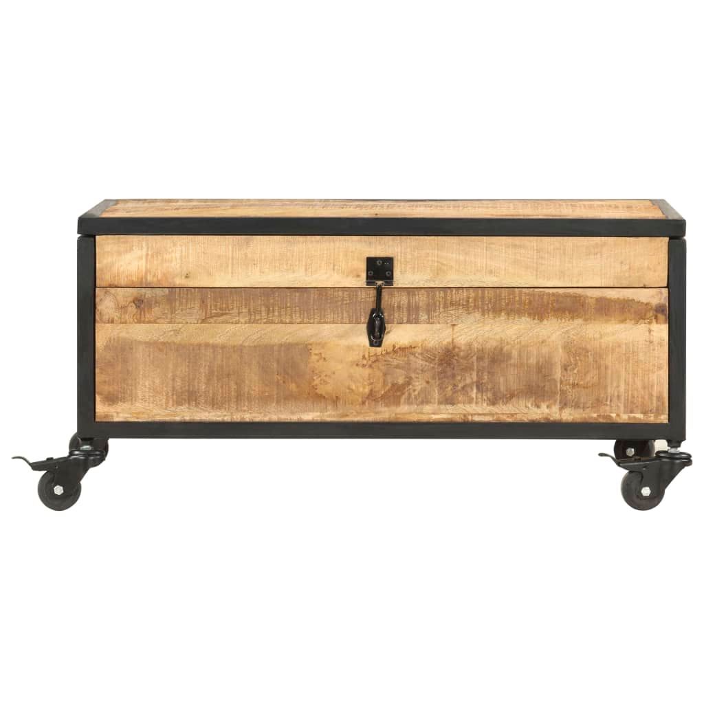 Tavolino da Salotto 70x50x33 cm in Legno Massello di Mango vidaXL