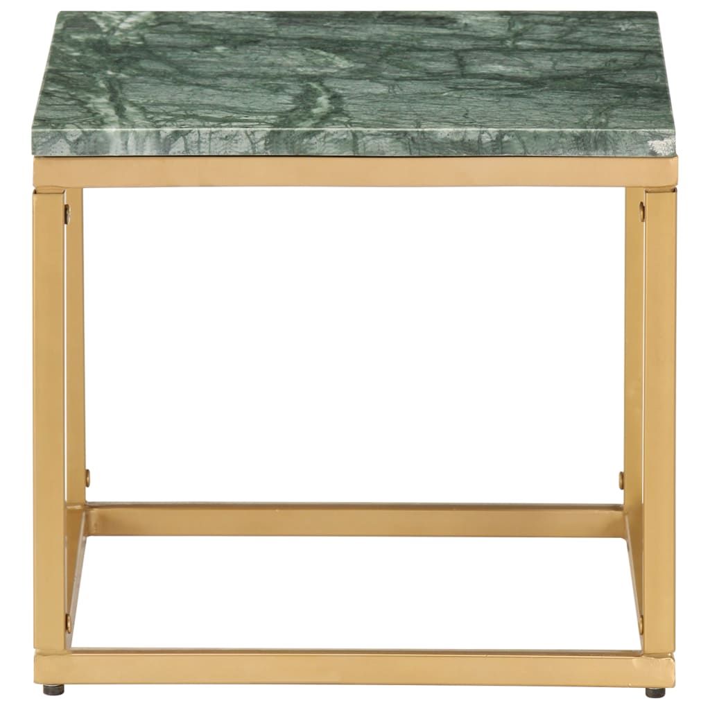 Tavolino da Salotto Verde 40x40x35 cm Pietra Vera Testura Marmo vidaXL