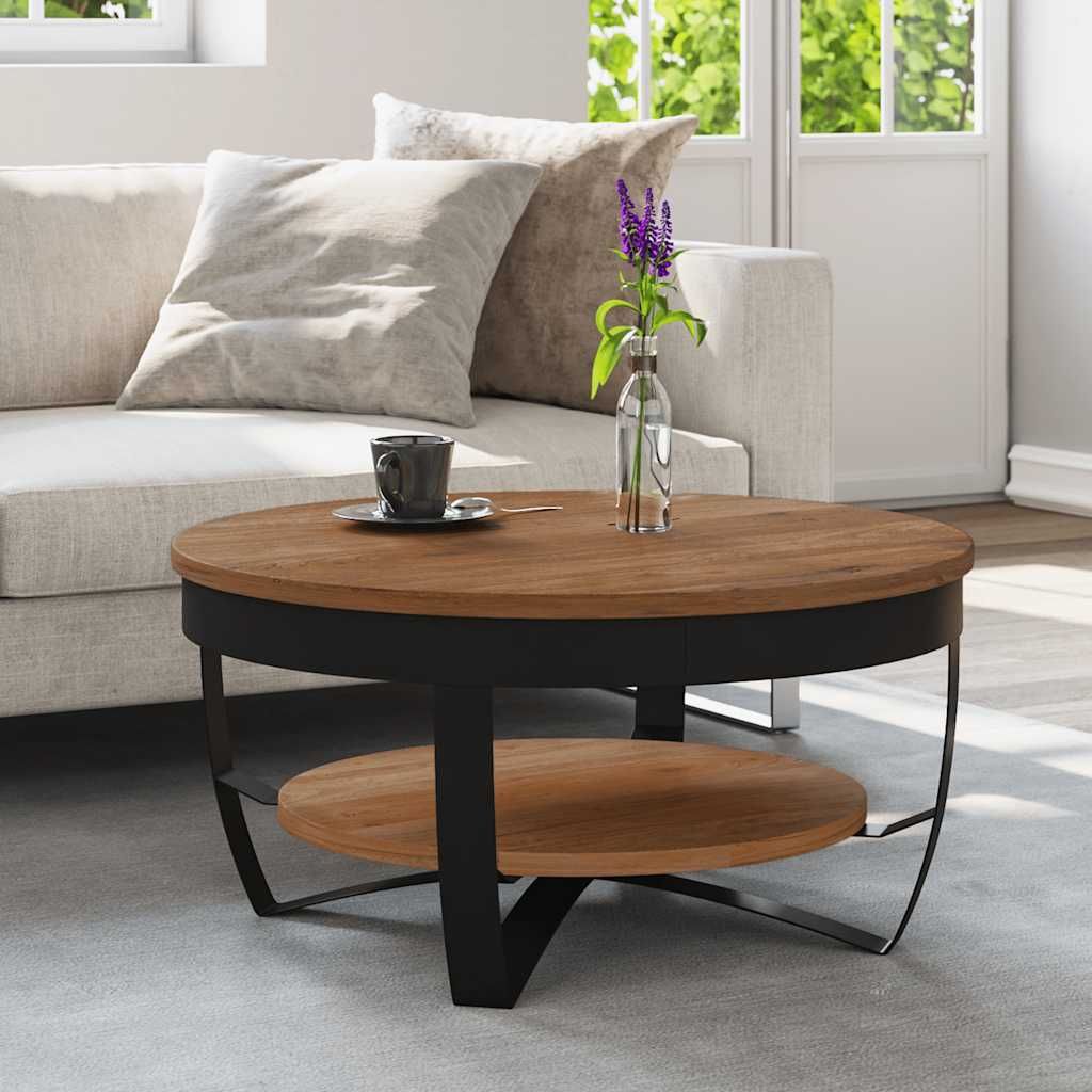 Tavolino da Salotto 65x65x32 cm in Legno Massello d'Acacia vidaXL