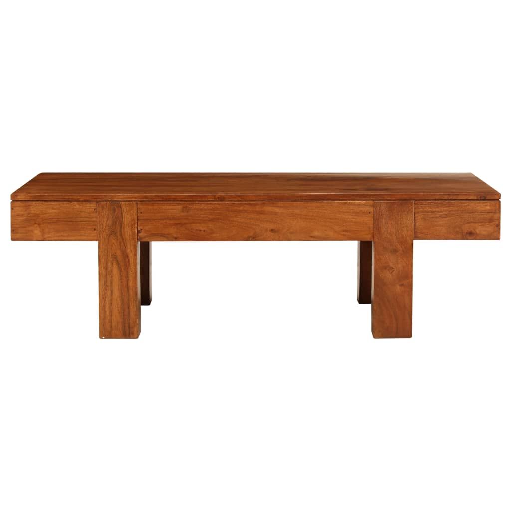 Tavolino da Salotto in Legno Acacia Finitura Ambra 110x55x35 cm vidaXL