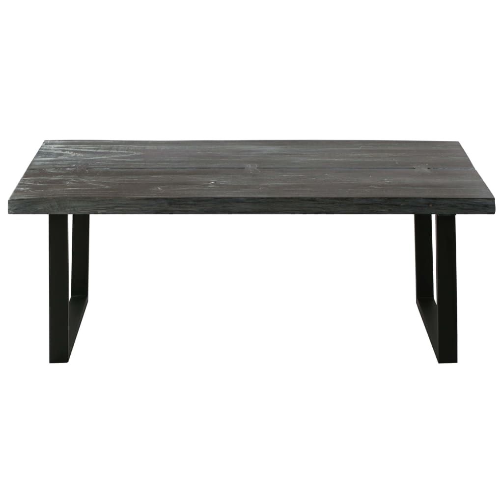 Tavolino da Salotto Legno Massello di Mindi 102x56x41 cm Grigio vidaXL