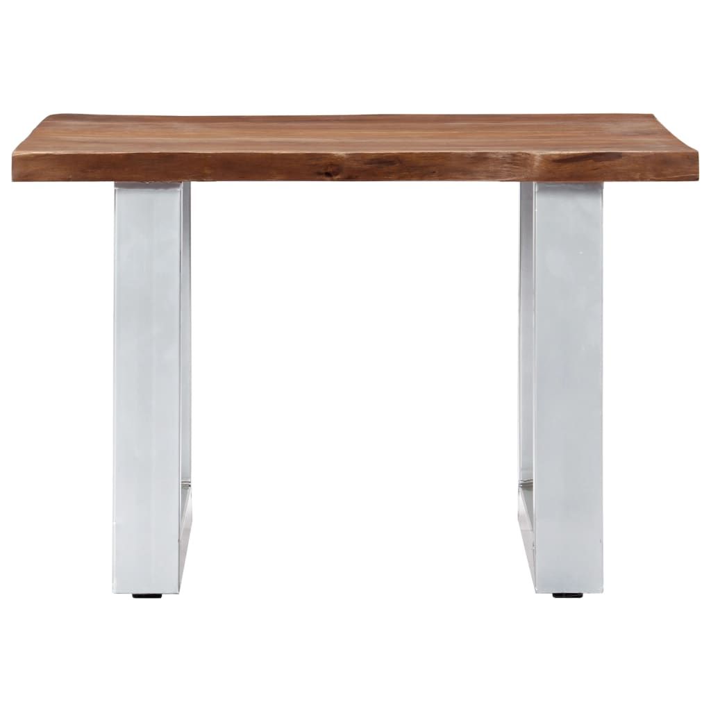 Tavolino da Salotto con Bordi Vivi 60x60x40 cm Massello Acacia vidaXL