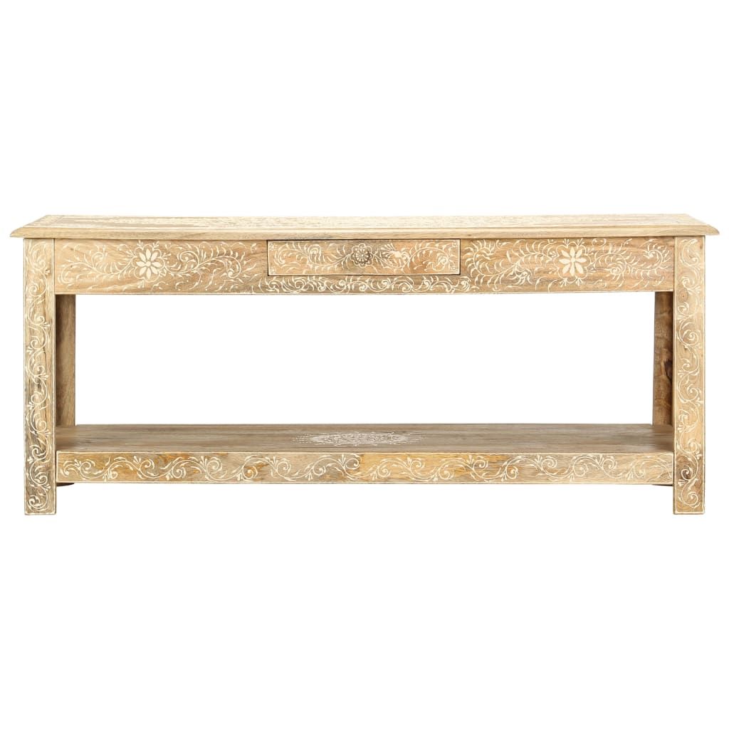 Tavolino da Salotto 110x50x45 cm Mango Massello Dipinto a Mano vidaXL