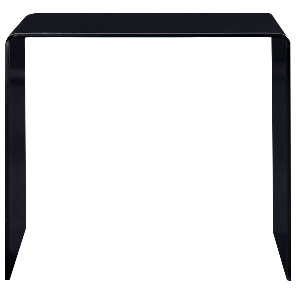 Tavolino da Salotto Nero 50x50x45 cm in Vetro Temperato vidaXL