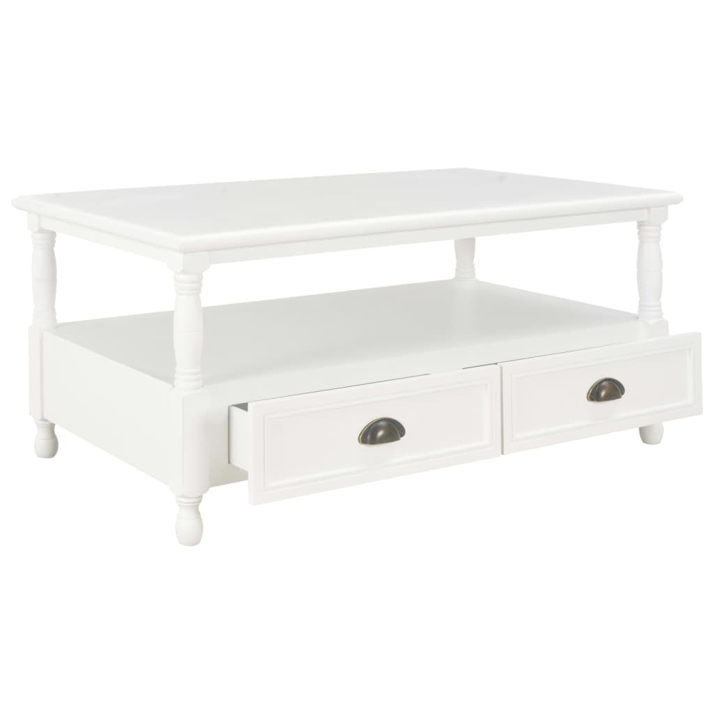 Tavolino da Salotto Bianco 100x55x45 cm in Legno vidaXL