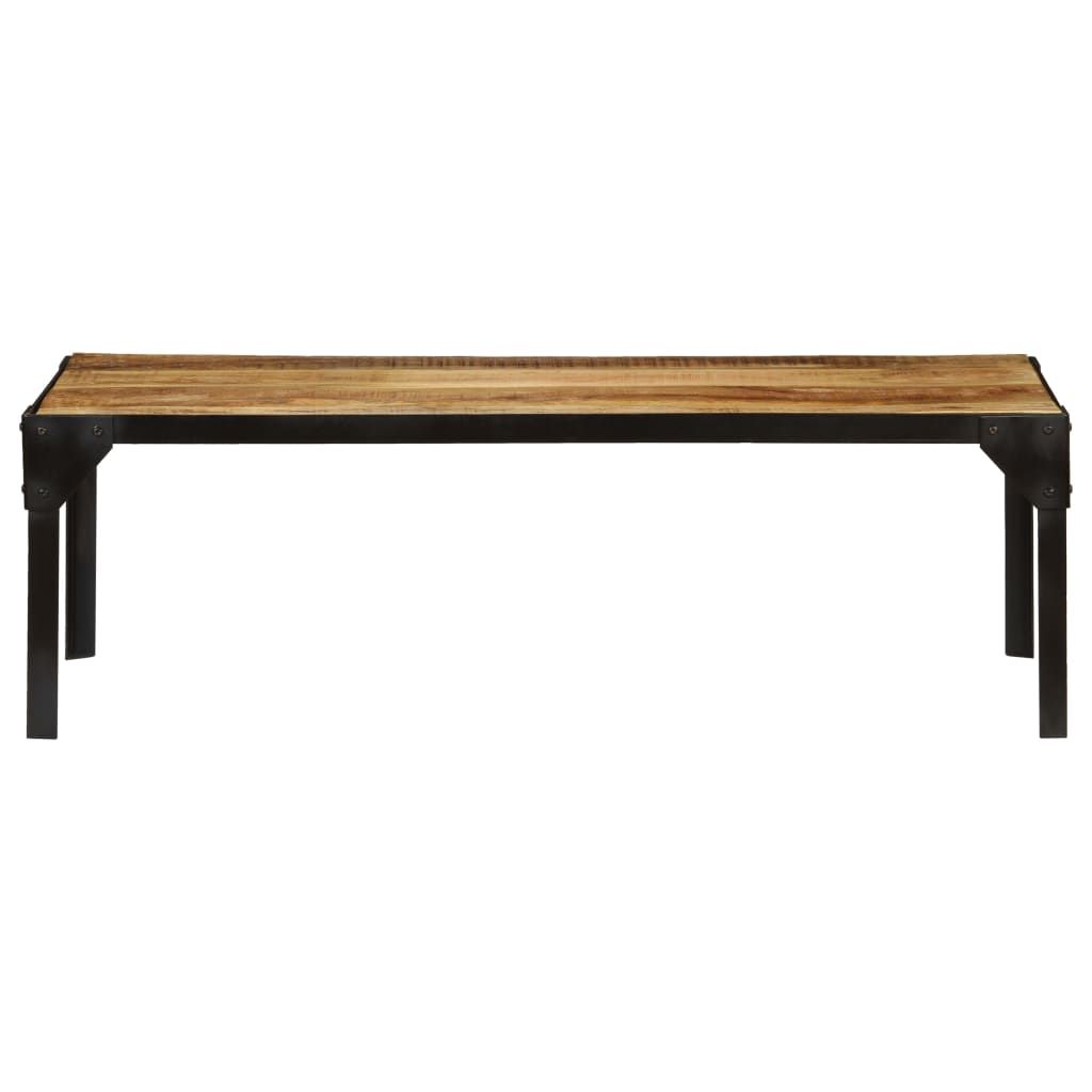Tavolino da Salotto in Legno Massello di Mango e Acciaio 110 cm vidaXL