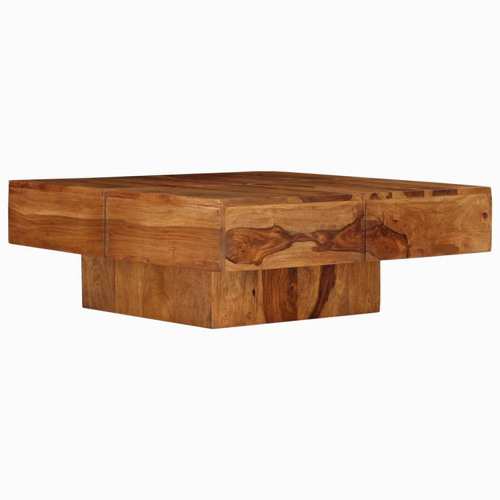 Tavolino da Salotto 80x80x30 cm in Legno Massello di Acacia vidaXL