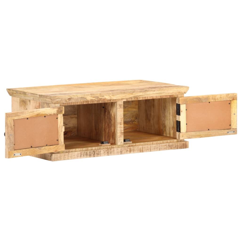 Tavolino da Salotto 90x50x35 cm Legno Massello di Mango e Canna vidaXL